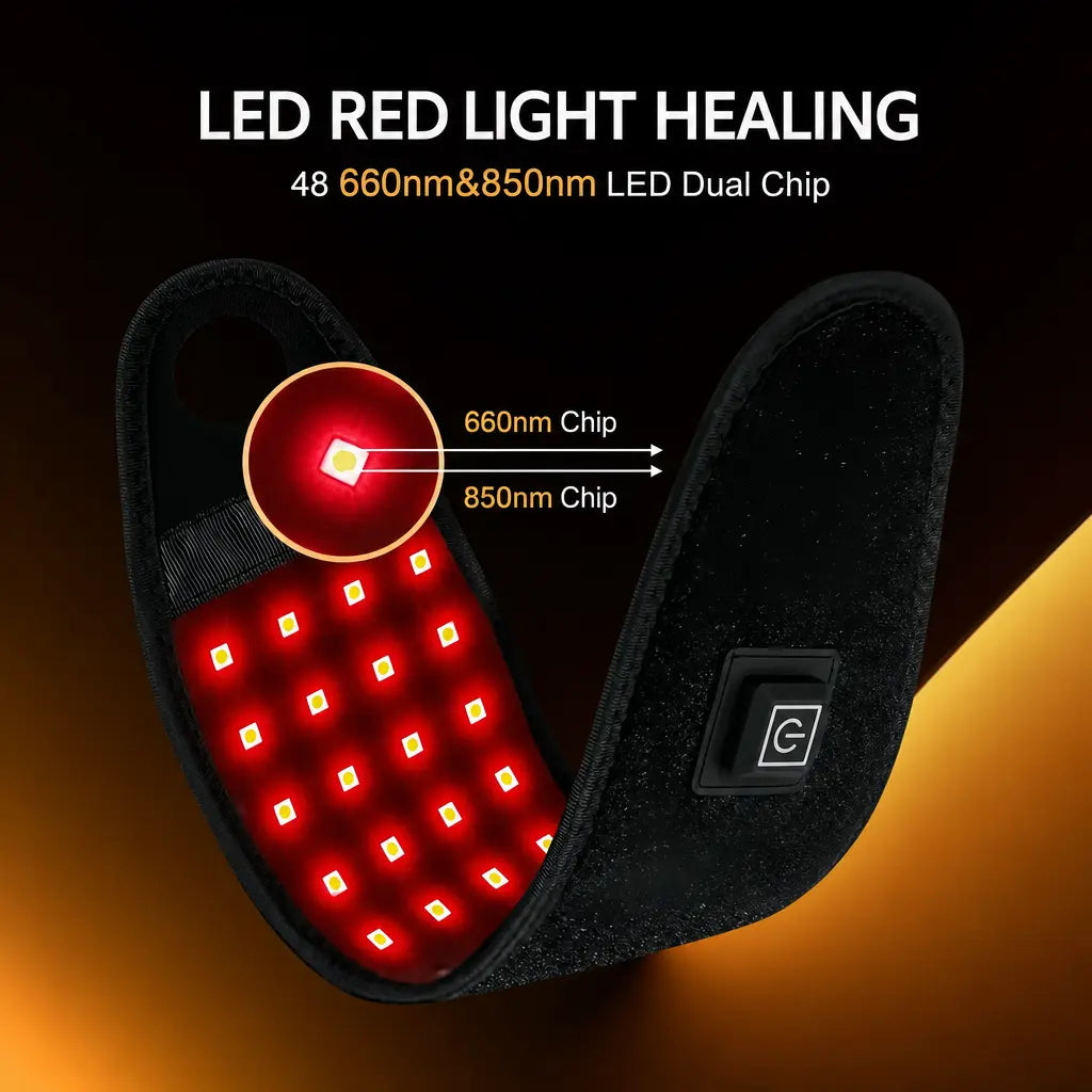 Katalyst USB Red Light Wrist Wrap — 48 Dual-Chip LEDs, 360° Wrap