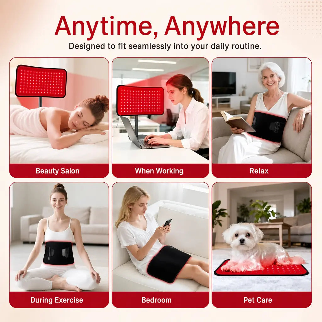 Katalyst 2-in-1 Red Light Therapy Lamp — Desktop + Wearable Belt, 3 Modes