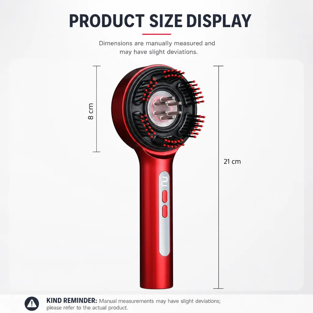 Katalyst S18 Red Light Hair Care Comb — 3 Lights, 5 Kneading Heads, Dual Angle