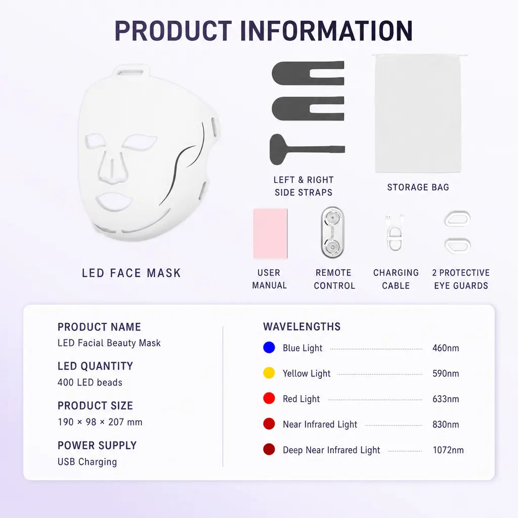 Katalyst M5 LED Face Mask — 400 LEDs, 5 Colors, Includes Chin Cover