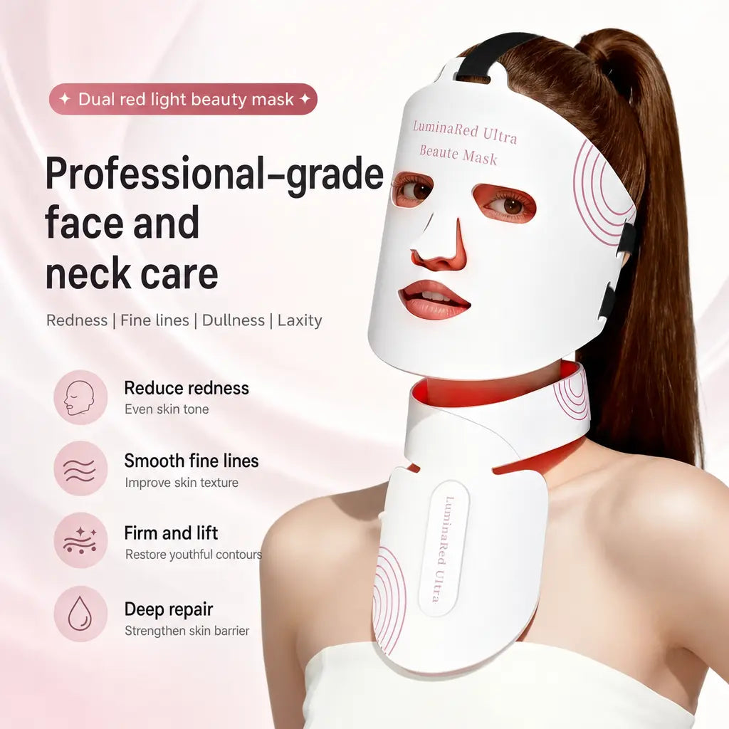 Katalyst LED Face & Neck Mask — 204 LEDs, 633nm + 850nm, 3 Energy Levels