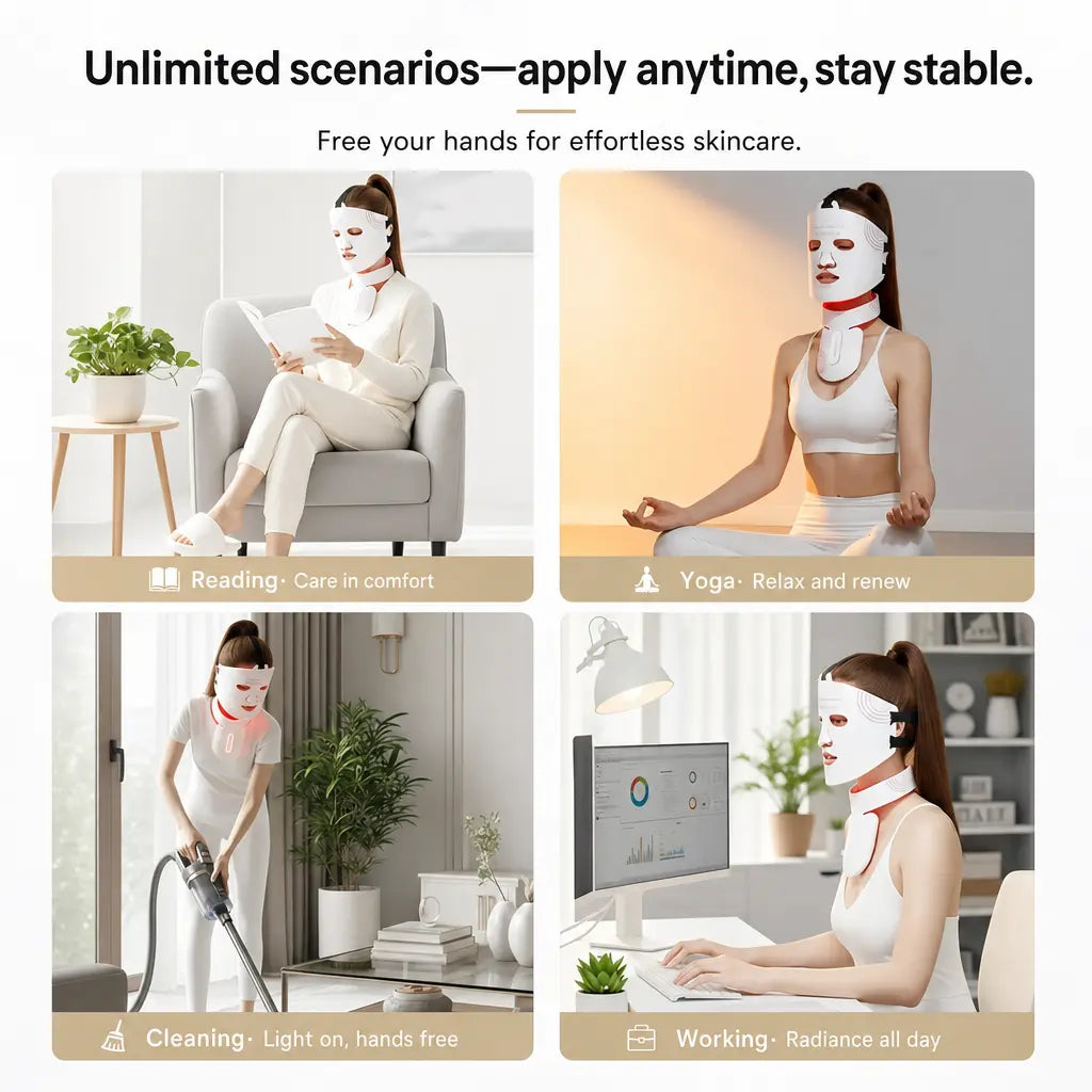 Katalyst LED Face & Neck Mask — 204 LEDs, 633nm + 850nm, 3 Energy Levels