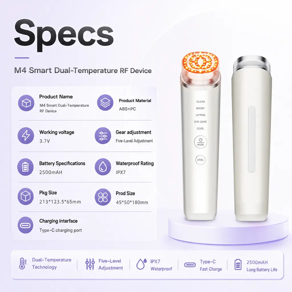 Katalyst M4 Smart Dual-Temp RF Beauty Device — RF + LED + EMS, IPX7