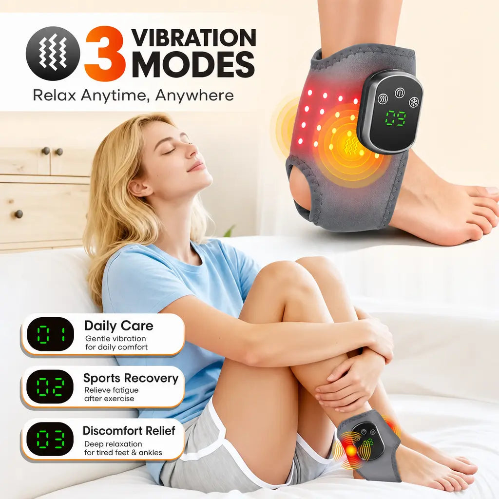 Katalyst Cordless Red Light Ankle Brace — 40 LEDs, Heat & Vibration