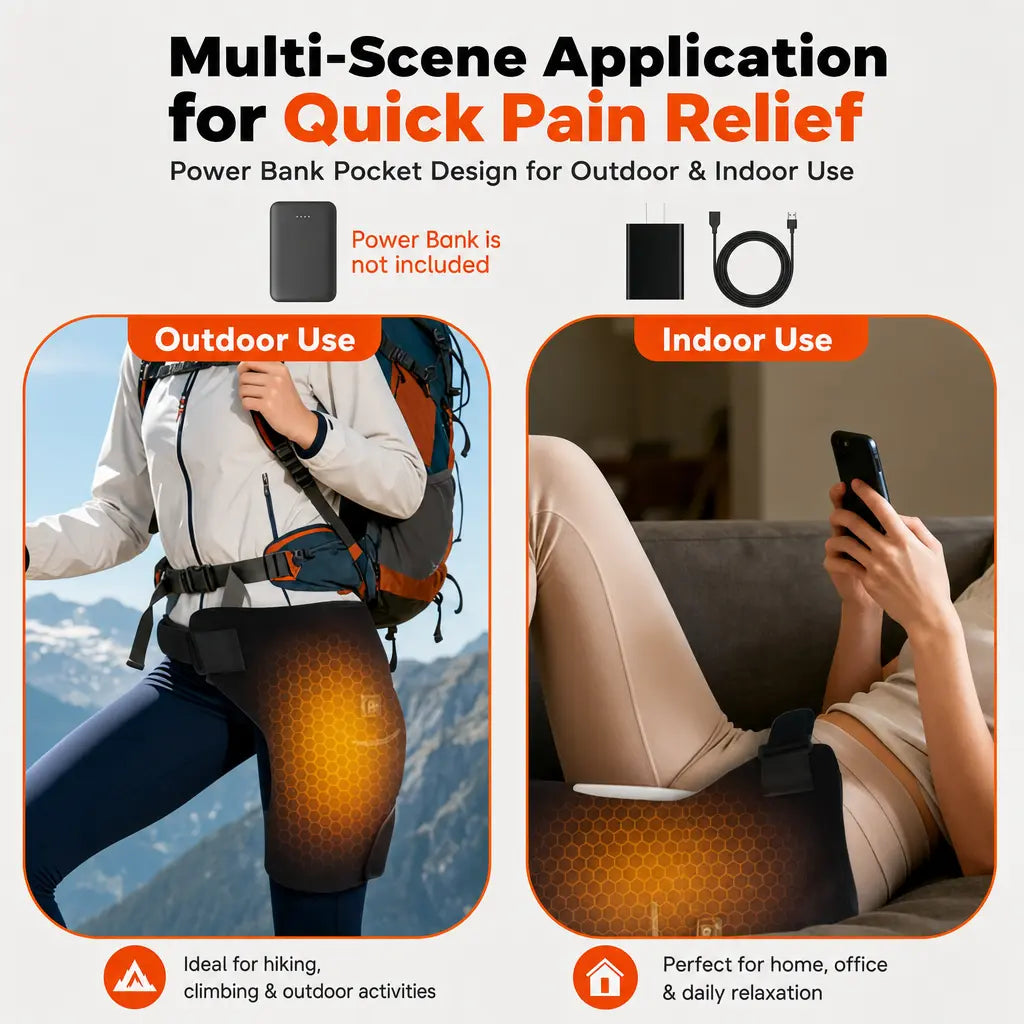 Katalyst Cordless Hip & Thigh Therapy Wrap — Red Light + Heat + Vibration
