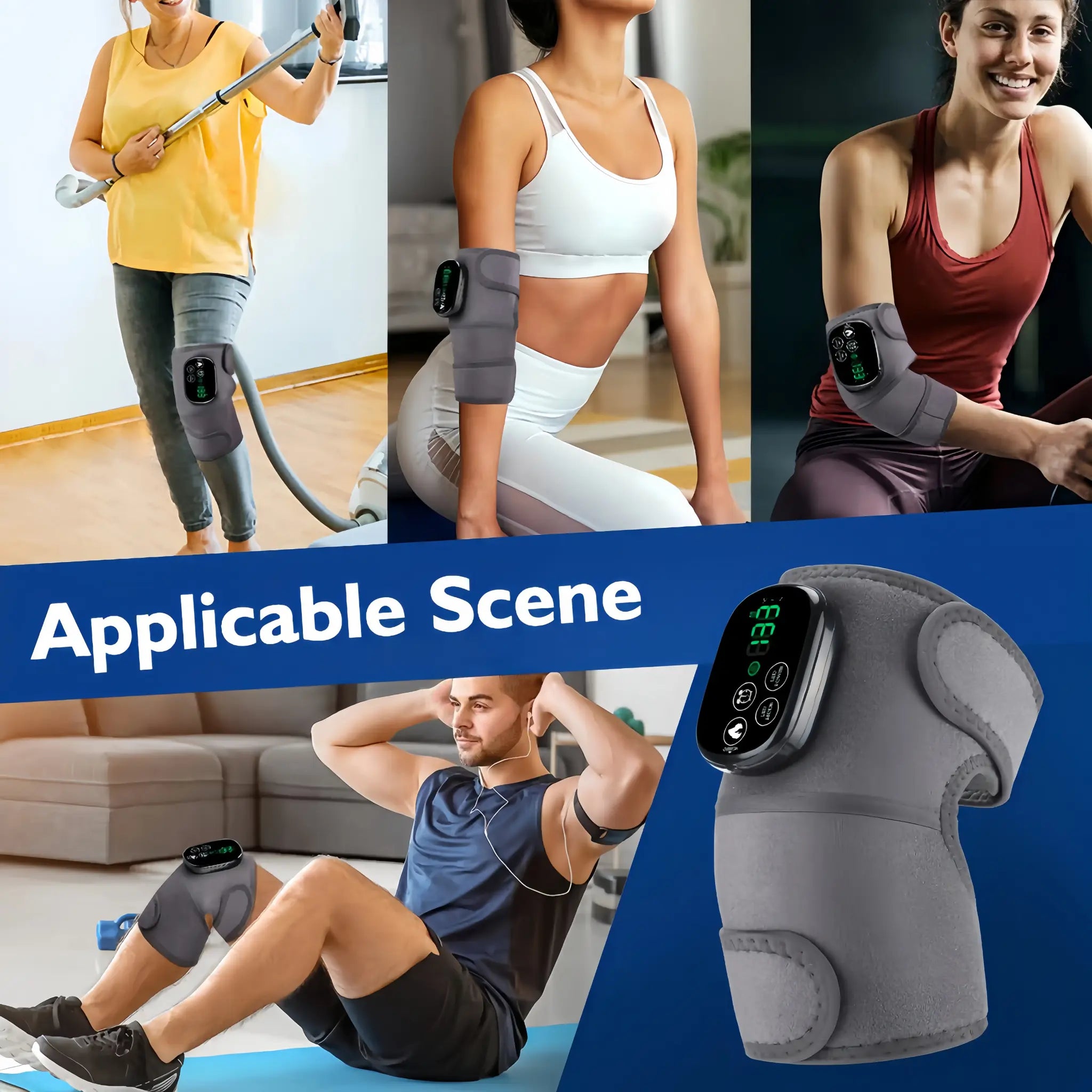 Cordless Red Light Therapy Device for Shoulder & Knee | 660nm & 850nm with Heat