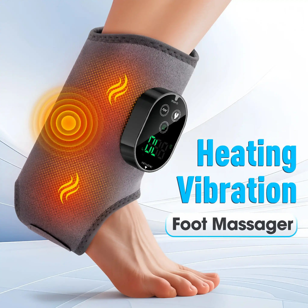 Cordless Red Light Therapy Ankle Brace with Heat & Vibration | 40pcs Triple-Core LEDs