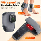 Cordless Red Light Therapy Ankle Brace with Heat & Vibration | 40pcs Triple-Core LEDs