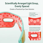 KATALYST M6 Silicone Eye Massager infographic, demonstrating multi-frequency vibration and four massager modes.
