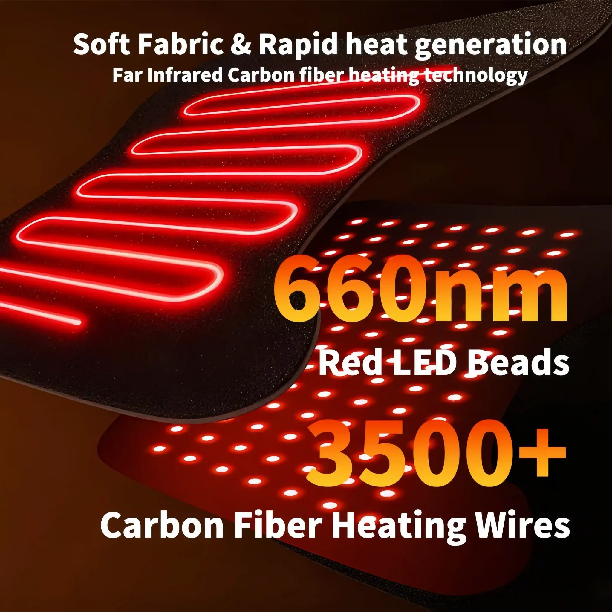 Cordless Hip Red Light Therapy Device with Heat & Vibration Massage