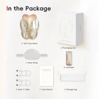 KATALYST Aurora Butterfly LED Mask technical specifications chart listing weight, size, and certifications.