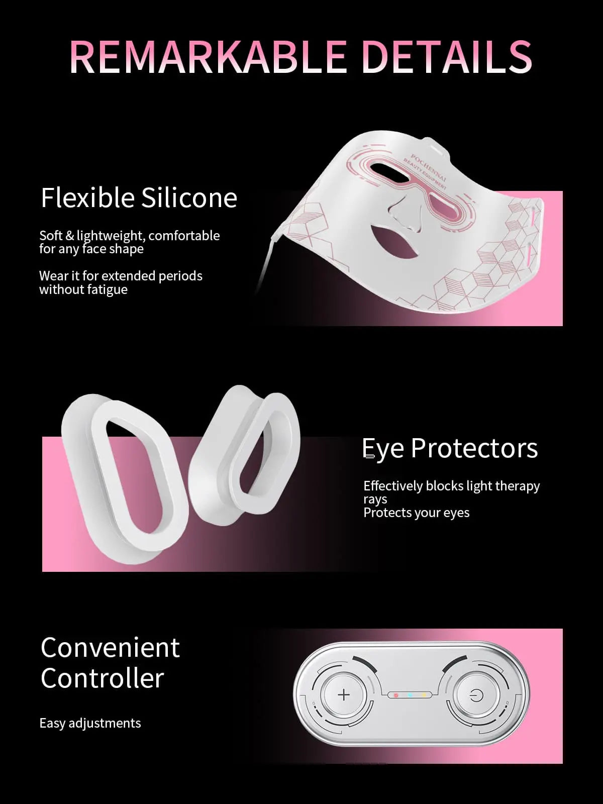 Katalyst LED Therapy Mask 288 LEDs - size and dimensions