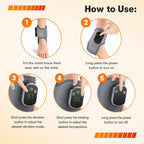 KATALYST Cordless Red Light Ankle Brace infographic, showing the 40 built-in LED beads emitting red light therapy.