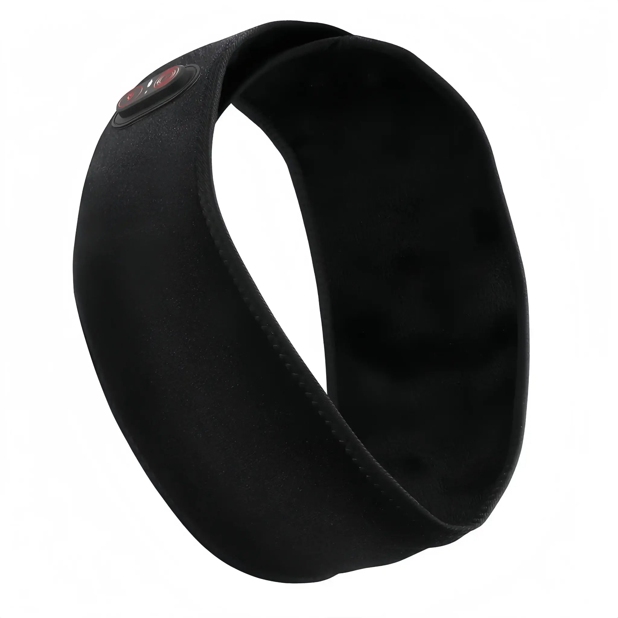 KATALYST Cordless TMJ Red Light Wrap — Black closed-loop design with built-in control panel for cordless wear